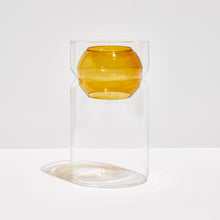 Clear + Amber Balance Vase